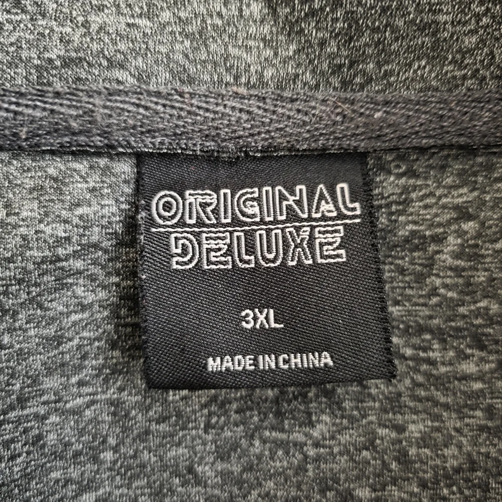 * Original Deluxe Charcoal Zip-Up Lightweight, Full-zip Heather Grey Jacket 3XL